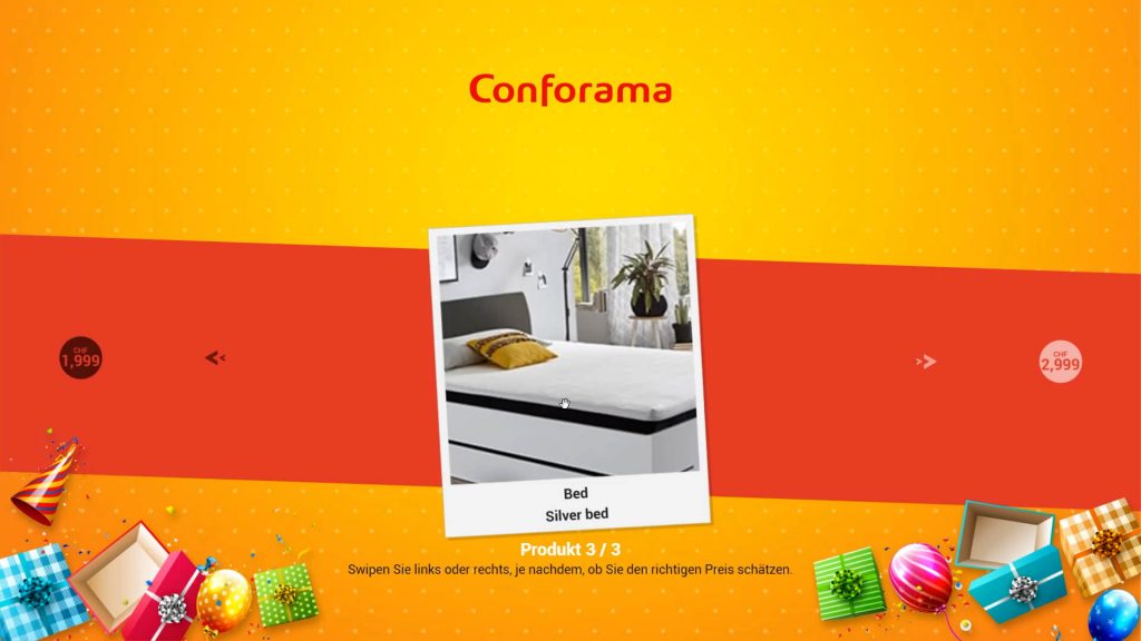 Conforama Swipe Game | Brame