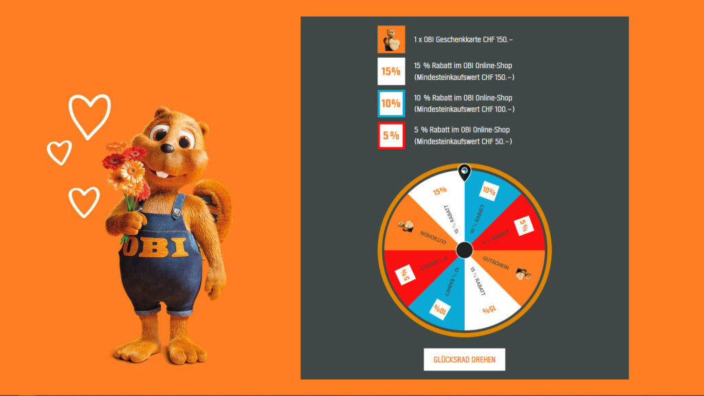 OBI Spin The Wheel Game | Brame