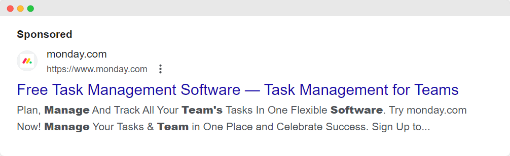 Google Ads Monday.com